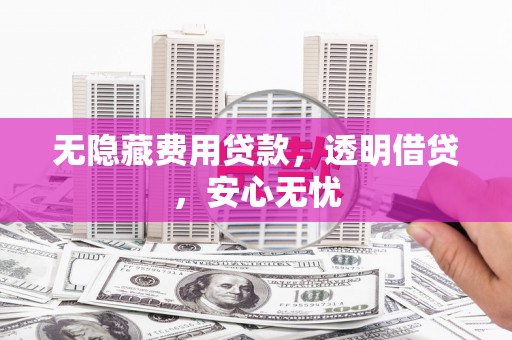 阆中无隐藏费用贷款，透明借贷，安心无忧