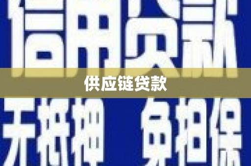 阆中供应链贷款