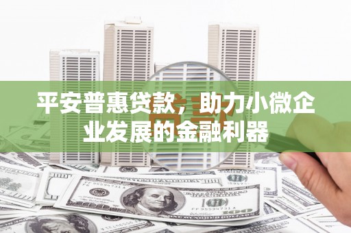 阆中平安普惠贷款，助力小微企业发展的金融利器