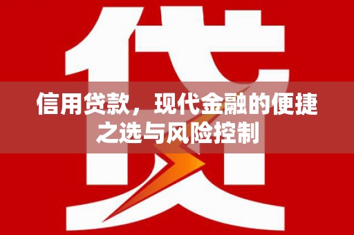 阆中信用贷款，现代金融的便捷之选与风险控制