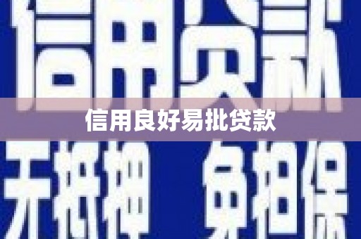 阆中信用良好易批贷款