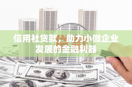 阆中信用社贷款，助力小微企业发展的金融利器
