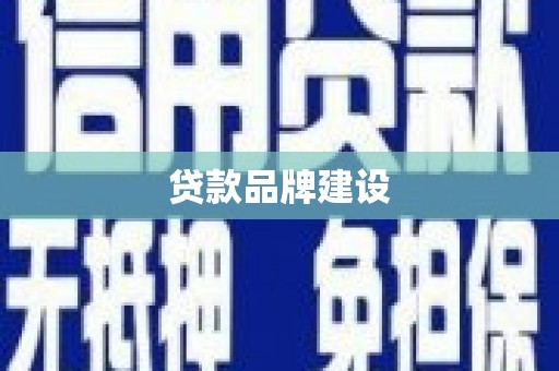 阆中贷款品牌建设