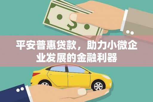 阆中平安普惠贷款，助力小微企业发展的金融利器