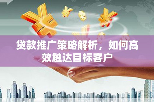 阆中贷款推广策略解析，如何高效触达目标客户