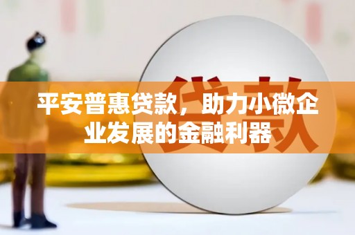 阆中平安普惠贷款，助力小微企业发展的金融利器