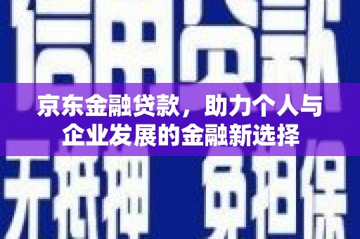 阆中京东金融贷款，助力个人与企业发展的金融新选择