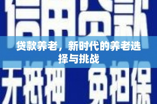阆中贷款养老，新时代的养老选择与挑战