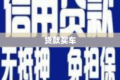 阆中贷款买车