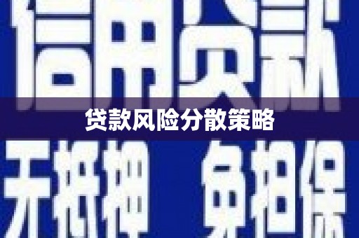 阆中贷款风险分散策略