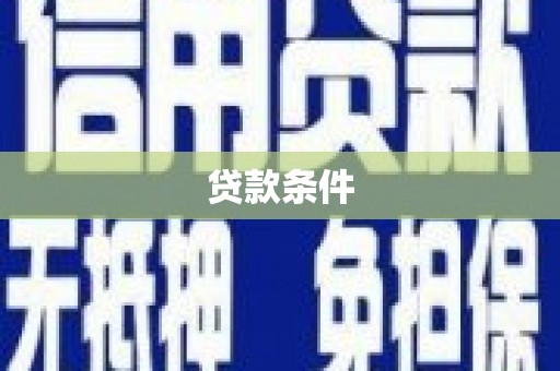 阆中贷款条件