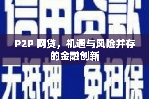 阆中P2P 网贷，机遇与风险并存的金融创新