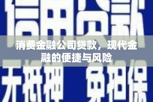 阆中消费金融公司贷款，现代金融的便捷与风险