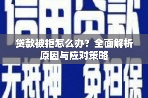 阆中贷款被拒怎么办？全面解析原因与应对策略
