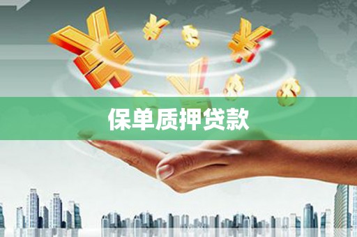 阆中保单质押贷款